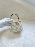 CELINE 23s Spring/Summer - Mini smooth leather makeup case Presbyopia pattern 8080 Size: 9.5* 8* 9cm - 图片 2