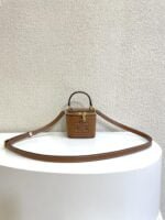 CELINE 23s Spring/Summer - Mini smooth leather makeup case brown 8080 Size: 9.5* 8* 9cm