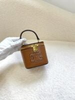 CELINE 23s Spring/Summer - Mini smooth leather makeup case brown 8080 Size: 9.5* 8* 9cm - 图片 2