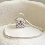 CELINE 23s Spring/Summer - Mini smooth leather makeup case Presbyopia pattern 8080 Size: 9.5* 8* 9cm