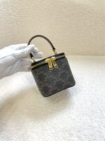 CELINE 23s Spring/Summer - Mini smooth leather makeup case Presbyopia pattern 8080 Size: 9.5* 8* 9cm - 图片 2