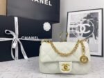 Chanel 2023 new CF White gold bag size: 21*13cm