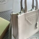 ???????????????????? cowhide Saffiano tote bag with leather strap white 1BA270 size: 33*25*11cm - 图片 6