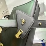 ???????????????????? cowhide Saffiano tote bag with leather strap black 1BA270 size: 33*25*11cm - 图片 6