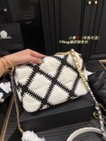Chanel sheepskin embroidery argyle Crossbody handbag 1160 size:26cm - 图片 5