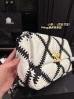 Chanel sheepskin embroidery argyle Crossbody handbag 1160 size:26cm - 图片 7
