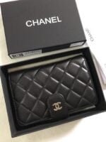 Chanel sheepskin wallet with gold and sliver hardware 50073 size: 15*10cm - 图片 17