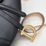 Dior saddle leather Plain ribbon with wide shoulder strap black 1033 size: 25.5 * 20 * 6.5 cm - 图片 9