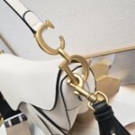 Dior saddle leather Plain ribbon with wide shoulder strap white1033 size: 25.5 * 20 * 6.5 cm - 图片 7