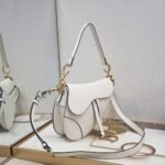 Dior saddle leather with Spaghetti straps white size: 25.5 *20 * 6.5cm - 图片 5