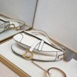 Dior saddle leather with Spaghetti straps white size: 25.5 *20 * 6.5cm - 图片 8