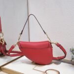 Dior saddle leather with Spaghetti straps red size: 25.5 *20 * 6.5cm - 图片 4