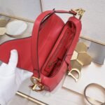 Dior saddle leather with Spaghetti straps red size: 25.5 *20 * 6.5cm - 图片 8