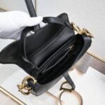 Dior saddle leather with Spaghetti straps black size: 25.5 *20 * 6.5cm - 图片 3