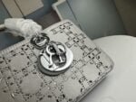 Dior satin diamond-encrusted Princess Diana bag grey 2320 size: 26*13*6cm - 图片 7