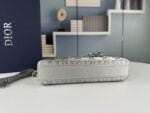 Dior satin diamond-encrusted Princess Diana bag grey 2320 size: 26*13*6cm - 图片 4