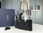Dior satin diamond-encrusted Princess Diana bag black 2320 size: 26*13*6cm - 图片 5