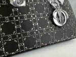 Dior satin diamond-encrusted Princess Diana bag black with white 2320 size: 26*13*6cm - 图片 3