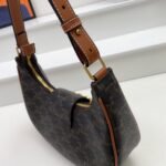 CELINE Arc de Triomphe Presbyopia pattern black Shoulder bag Underarm bag 3958 Size: 24*13cm - 图片 2