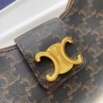 CELINE Arc de Triomphe Presbyopia pattern black Shoulder bag Underarm bag 3958 Size: 24*13cm - 图片 7