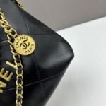 CHANEL Pearl garbage bag black size: 23*28*22*7cm - 图片 5