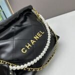 CHANEL Pearl garbage bag black size: 23*28*22*7cm - 图片 2