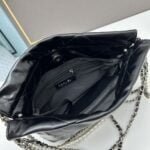 CHANEL Pearl garbage bag black with sliver hardware size: 23*28*22*7cm - 图片 8