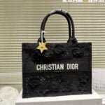 Dior 3D follower embossed jacquard book tote bag black size: 42cm /36cm /26cm