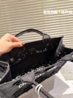 Dior 3D follower embossed jacquard book tote bag black size: 42cm /36cm /26cm - 图片 5