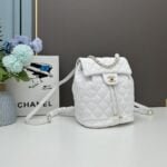 Chanel 23s Salzburg cowhide backpack 917 White size: 25*20*12cm/23*18*10cm - 图片 2