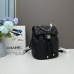 Chanel 23s Salzburg cowhide backpack 917 Black size: 25*20*12cm/23*18*10cm - 图片 2
