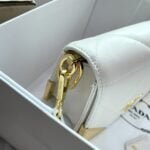 Prada Belgian calfskin shoulder bag white 1BD048 size: 20*14*8CM - 图片 4