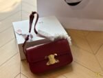 CELINE TRIOMPHE Crossbody bag Black/White/Brown/red  20cm - 图片 7