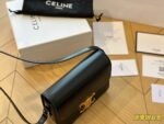 CELINE TRIOMPHE Crossbody bag Black size: 19*15cm - 图片 7