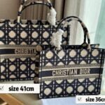 Dior Three-dimensional embroidery Book 23 tote shopping bags size: 26.5*21/36*28/41*35cm