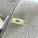 CELINE Mini jacquard stripe fabric cow leather bucket bag with little wallet Size:23*25*23CM - 图片 5