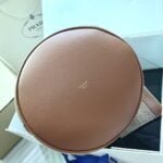 CELINE Mini jacquard stripe fabric cow leather bucket bag with little wallet Size:23*25*23CM - 图片 8