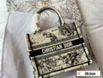 Dior Three-dimensional embroidery Book 23 tote shopping bags size: 26.5*21cm/36*28 cm - 图片 9
