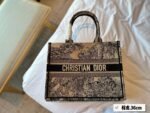 Dior Three-dimensional embroidery Book 23 tote shopping bags size: 36*28 cm