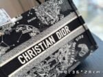 Dior Three-dimensional embroidery Book tote shopping bags black size:  26.5*21cm/36*28 cm/41*35cm - 图片 5