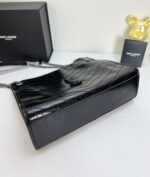 YSL NIKI Wrinkled retro oil wax skin Shoulder and backbody tote bag black 577999 size: 33*27*11.5 cm - 图片 6