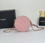 YSL round bun bag with chain strap pink size: 17cm - 图片 9