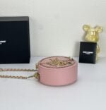 YSL round bun bag with chain strap pink size: 17cm - 图片 2