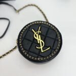 YSL round bun bag with chain strap black size: 17cm - 图片 7