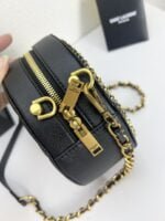 YSL round bun bag with chain strap black size: 17cm - 图片 3