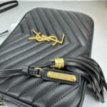 YSL MONOGRAM SAINT LAURENT LOU quilted leather camera bag black with gold hardware 520534 size: 23*16*6CM - 图片 5