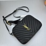 YSL MONOGRAM SAINT LAURENT LOU quilted leather camera bag black with gold hardware 520534 size: 23*16*6CM - 图片 6