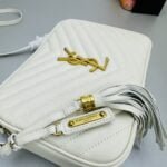 YSL MONOGRAM SAINT LAURENT LOU quilted leather camera bag white with gold hardware 520534 size: 23*16*6CM - 图片 3