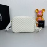 YSL MONOGRAM SAINT LAURENT LOU quilted leather camera bag white with gold hardware 520534 size: 23*16*6CM - 图片 4