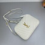 YSL MONOGRAM SAINT LAURENT LOU quilted leather camera bag white with gold hardware 520534 size: 23*16*6CM - 图片 7